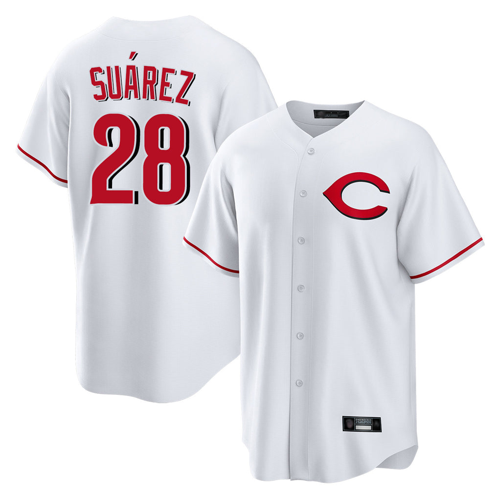 Ldoa C.Reds #28 Eugenio Su¡§¡érez Player White Home Game Stitched Jerseys