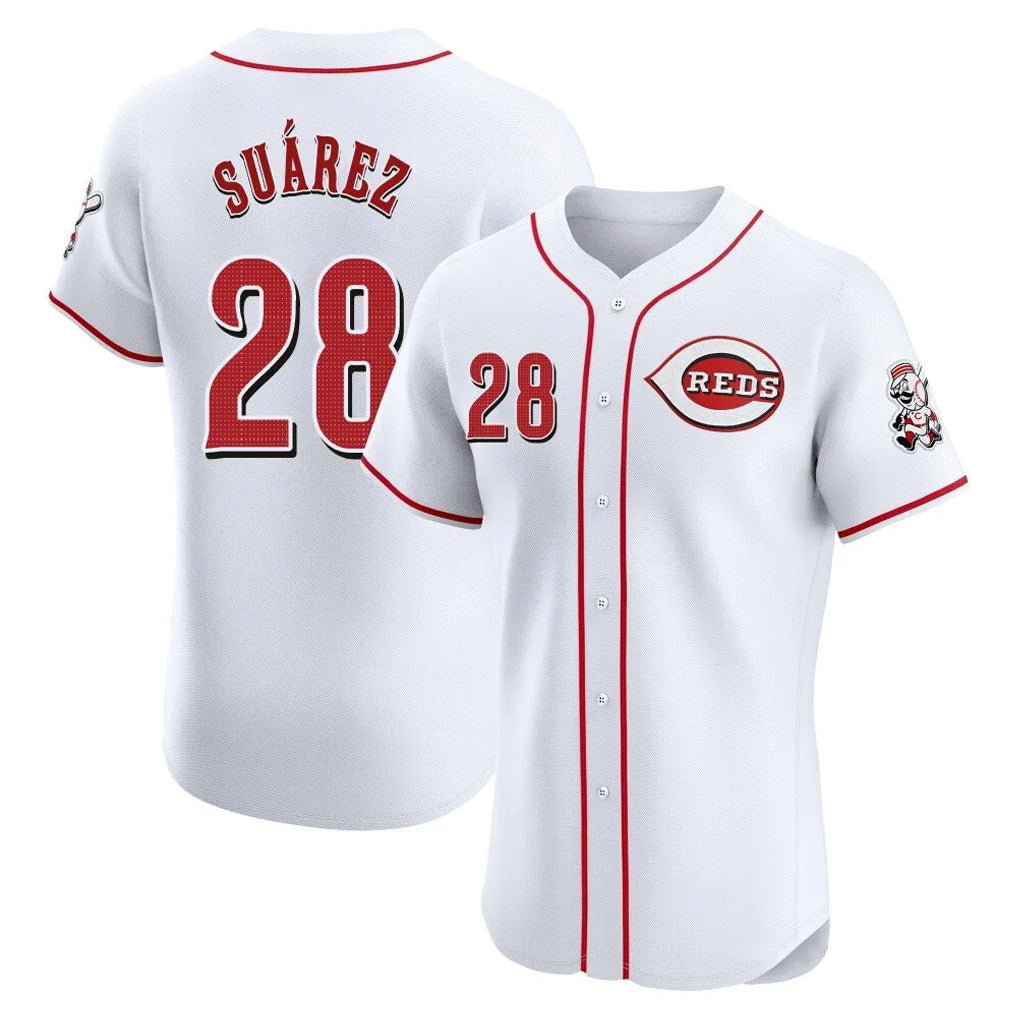 Ldoa C.Reds #28 Eugenio Su¡§¡érez Player White Limited Elite Home Stitched Jerseys
