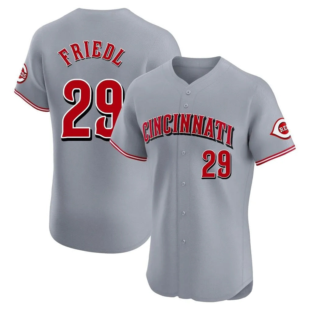 Ldoa C.Reds #29 TJ Friedl Player Gray Limited Elite Home Stitched Jerseys
