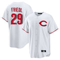 Ldoa C.Reds #29 TJ Friedl Player White Home Game Stitched Jerseys