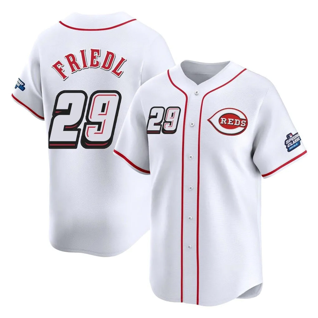 Ldoa C.Reds #29 TJ Friedl Player White Speedway Classic Home Limited Stitched Jerseys