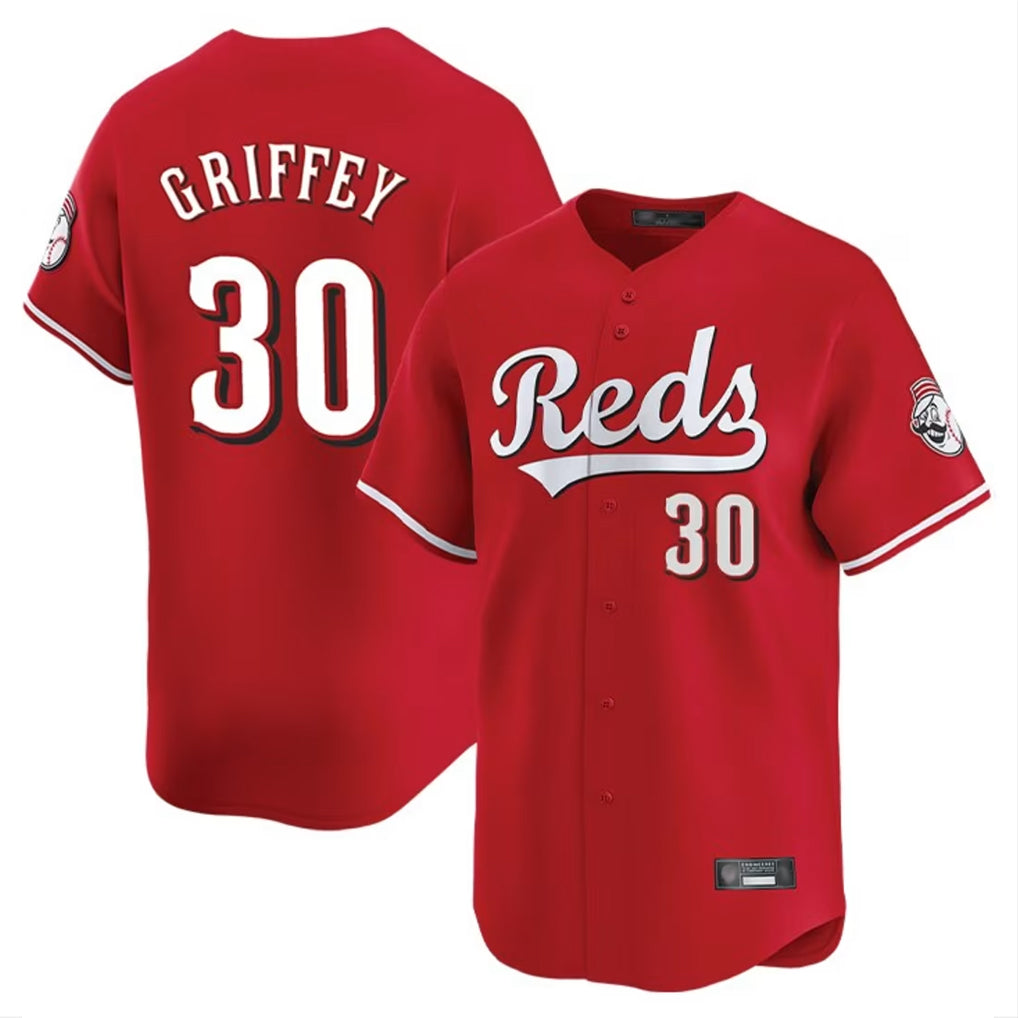 Ldoa C.Reds #30 Ken Griffey Player Red Home Limited Stitched Jerseys