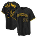 Ldoa C.Reds #35 Jose Trevino Player Black Snake Skin City Home Stitched Jerseys