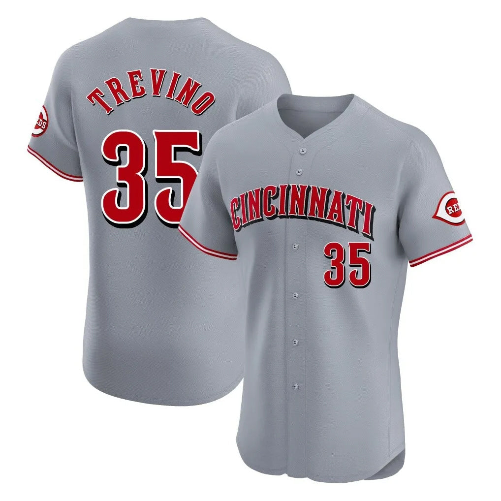 Ldoa C.Reds #35 Jose Trevino Player Gray Limited Elite Home Stitched Jerseys