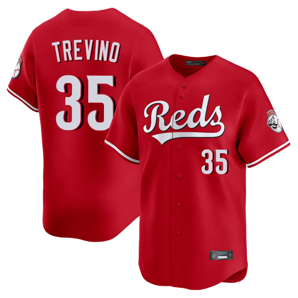 Ldoa C.Reds #35 Jose Trevino Player Red Home Limited Stitched Jerseys
