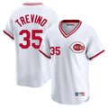 Ldoa C.Reds #35 Jose Trevino Player White Cooperstown Collection Limited T-shirt Home Stitched Jerseys