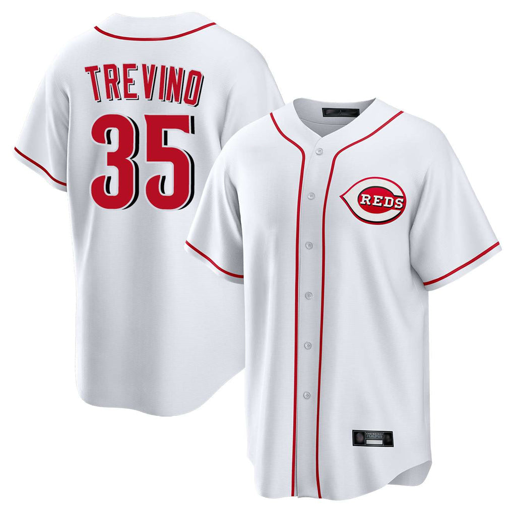 Ldoa C.Reds #35 Jose Trevino Player White Game Home Stitched Jerseys