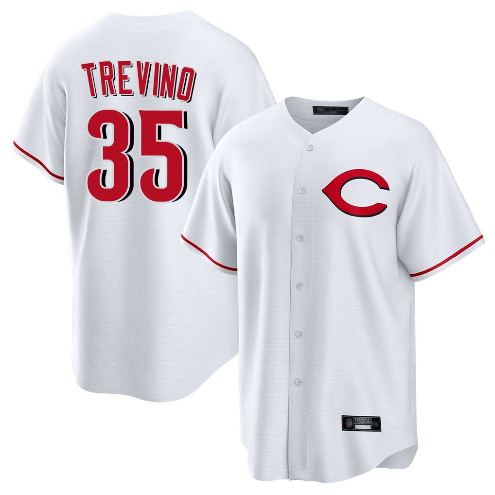 Ldoa C.Reds #35 Jose Trevino Player White Home Game Stitched Jerseys