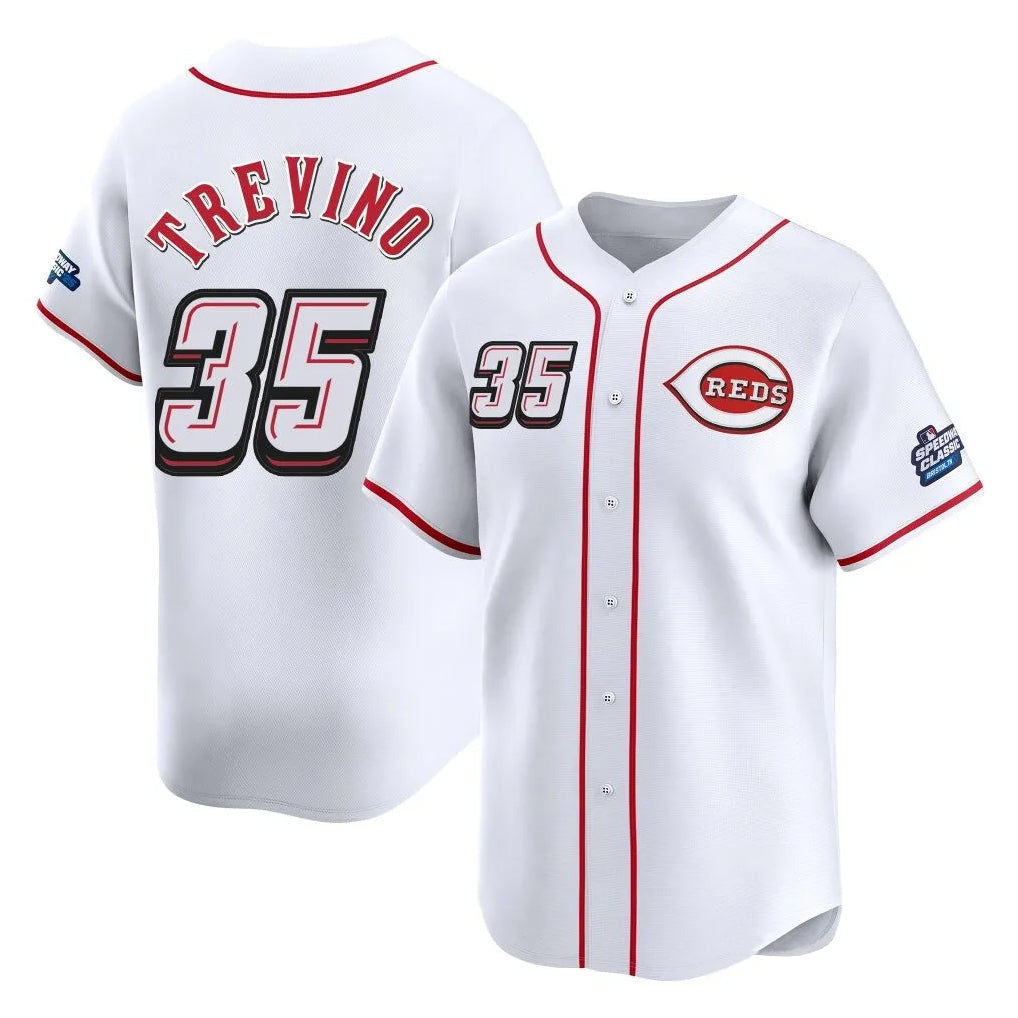 Ldoa C.Reds #35 Jose Trevino Player White Speedway Classic Home Limited Stitched Jerseys