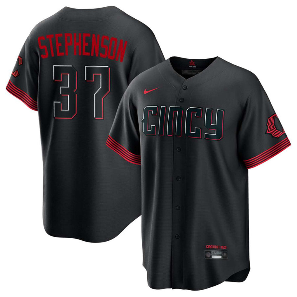 Ldoa C.Reds #37 Tyler Stephenson Player Black City Connect Home Game Stitched Jerseys