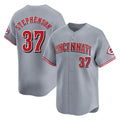 Ldoa C.Reds #37 Tyler Stephenson Player Gray Home Limited Stitched Jerseys