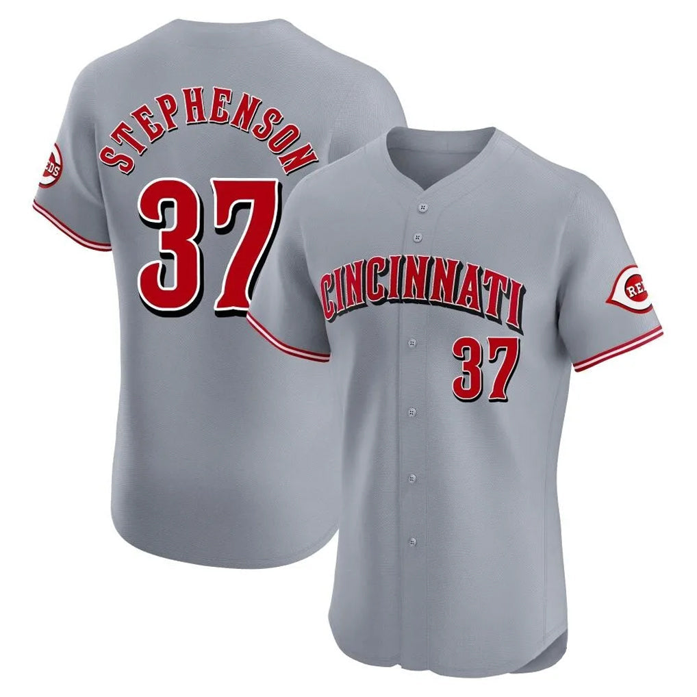 Ldoa C.Reds #37 Tyler Stephenson Player Gray Limited Elite Home Stitched Jerseys