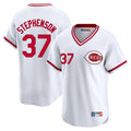 Ldoa C.Reds #37 Tyler Stephenson Player White Cooperstown Collection Limited T-shirt Home Stitched Jerseys