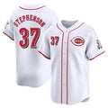 Ldoa C.Reds #37 Tyler Stephenson Player White Home Limited Stitched Jerseys