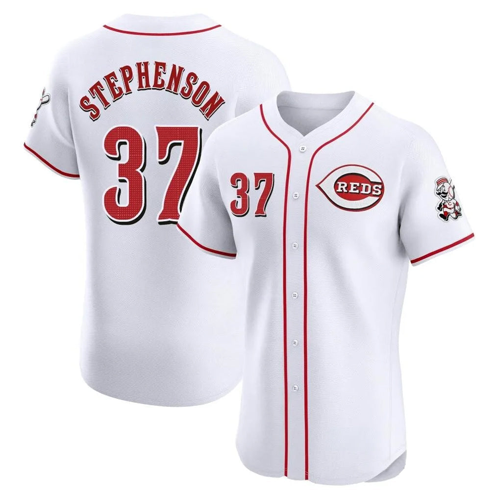 Ldoa C.Reds #37 Tyler Stephenson Player White Limited Elite Home Stitched Jerseys
