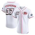 Ldoa C.Reds #37 Tyler Stephenson Player White Speedway Classic Limited Elite Home Stitched Jerseys