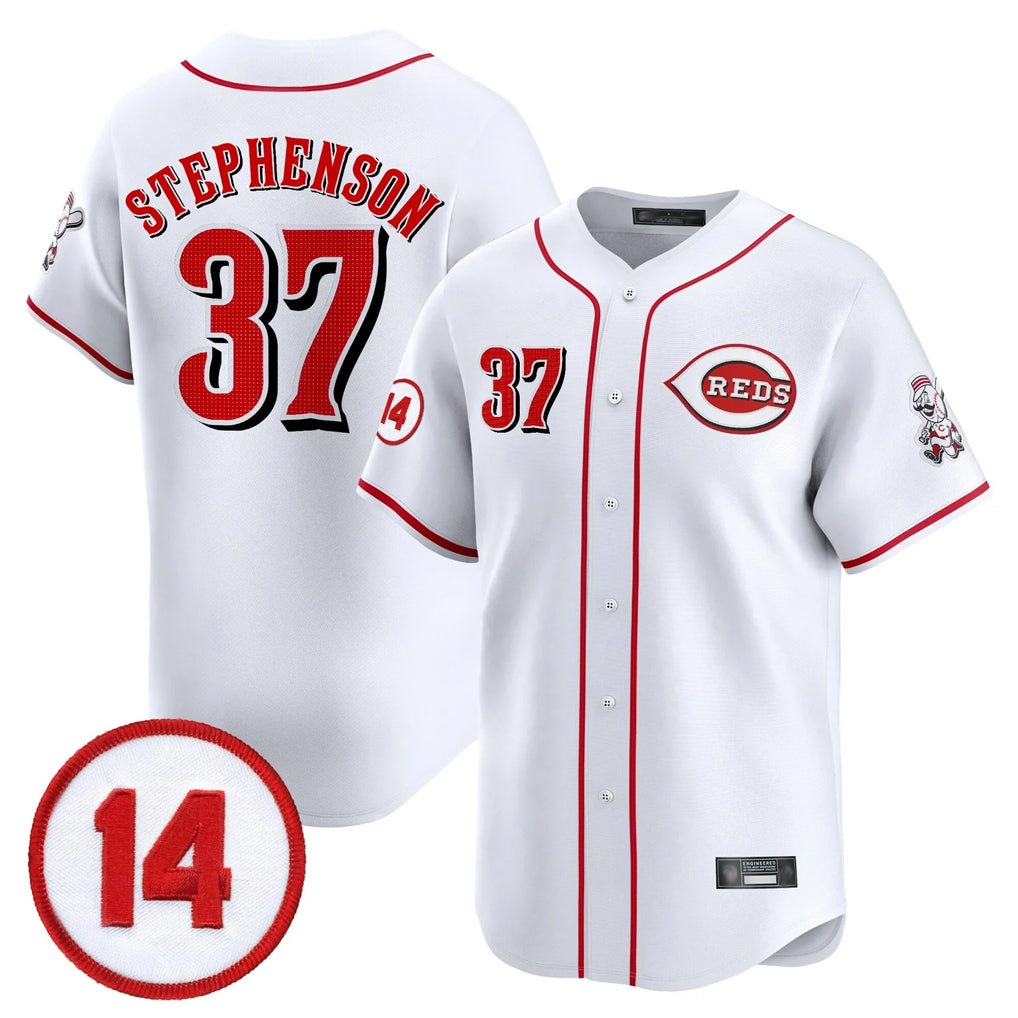 Ldoa C.Reds #37 Tyler Stephenson Player White Vapor Premier Limited Home Stitched Jerseys