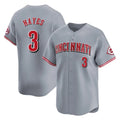 Ldoa C.Reds #3 Ke'Bryan Hayes Player Gray Home Limited Stitched Jerseys