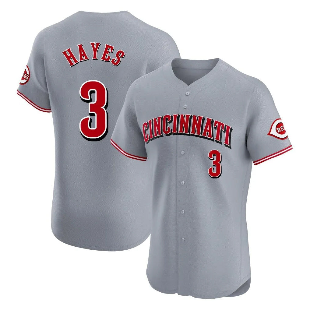 Ldoa C.Reds #3 Ke'Bryan Hayes Player Gray Limited Elite Home Stitched Jerseys