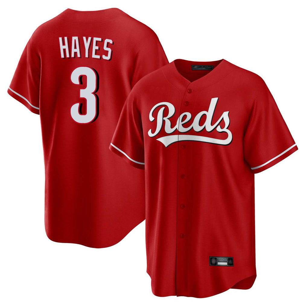Ldoa C.Reds #3 Ke'Bryan Hayes Player Red Home Game Stitched Jerseys