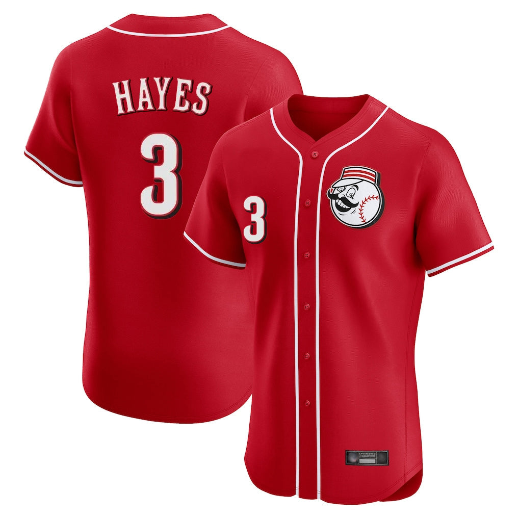Ldoa C.Reds #3 Ke'Bryan Hayes Player Red Limited Elite Home Game Stitched Jerseys