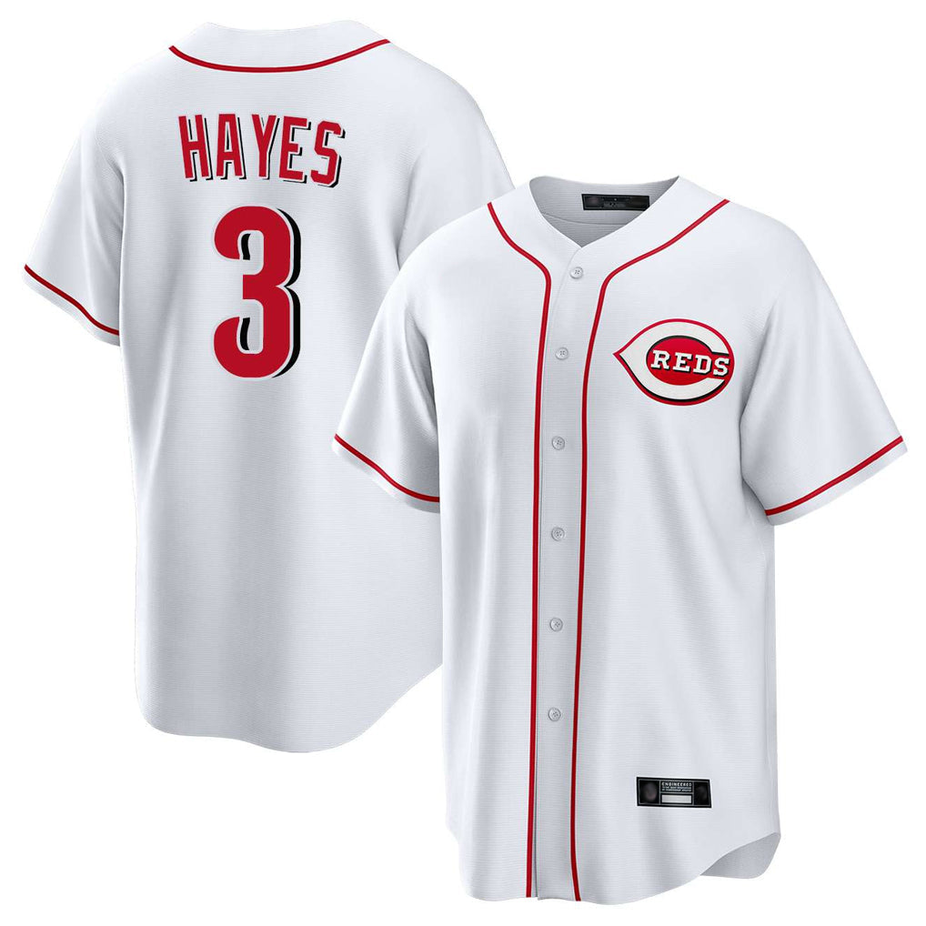 Ldoa C.Reds #3 Ke'Bryan Hayes Player White Game Home Stitched Jerseys