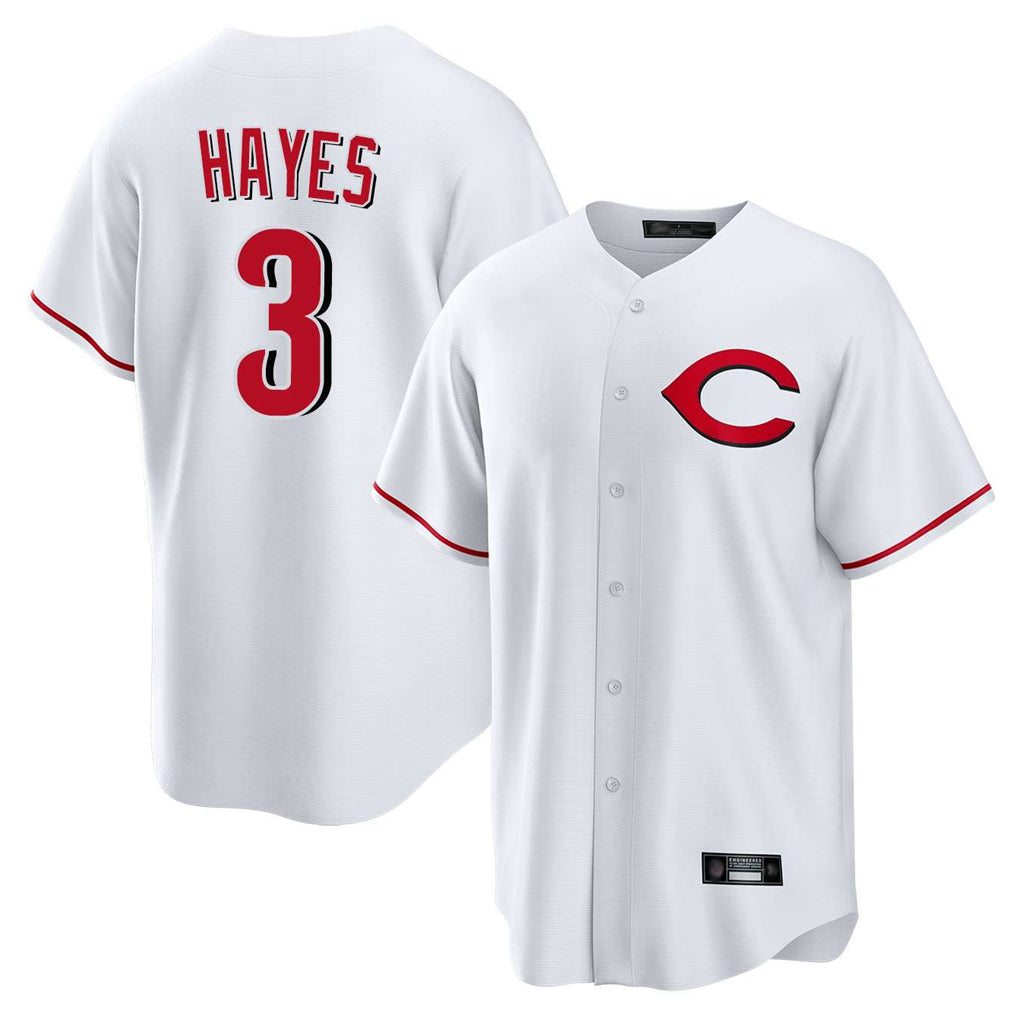 Ldoa C.Reds #3 Ke'Bryan Hayes Player White Home Game Stitched Jerseys