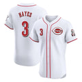 Ldoa C.Reds #3 Ke'Bryan Hayes Player White Limited Elite Home Stitched Jerseys