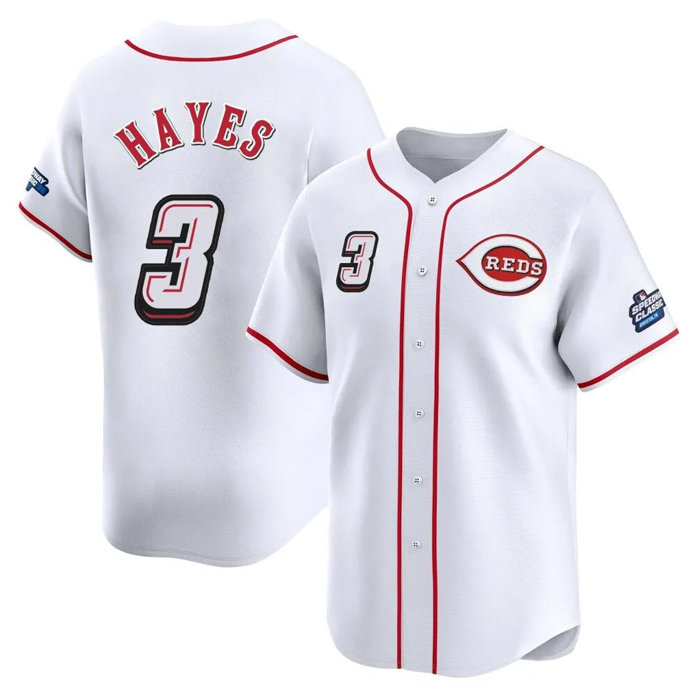 Ldoa C.Reds #3 Ke'Bryan Hayes Player White Speedway Classic Home Limited Stitched Jerseys