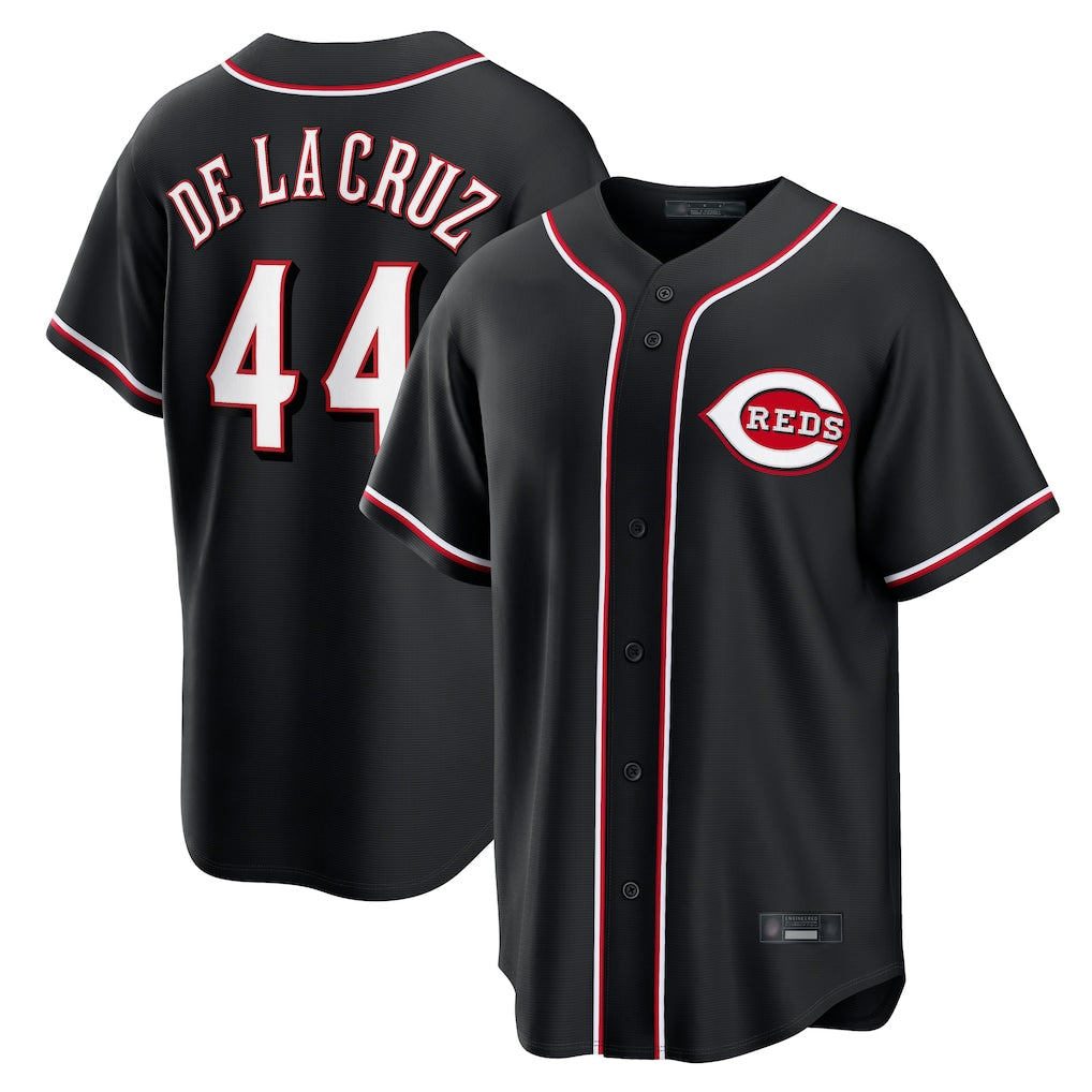 Ldoa C.Reds #44 Elly De La Cruz Player Black Fashion Out Home Game Stitched Jerseys