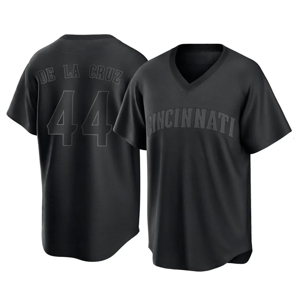 Ldoa C.Reds #44 Elly De La Cruz Player Black T-shirt Game Home Stitched Jerseys
