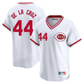 Ldoa C.Reds #44 Elly De La Cruz Player White Cooperstown Collection Limited Stitched Jerseys