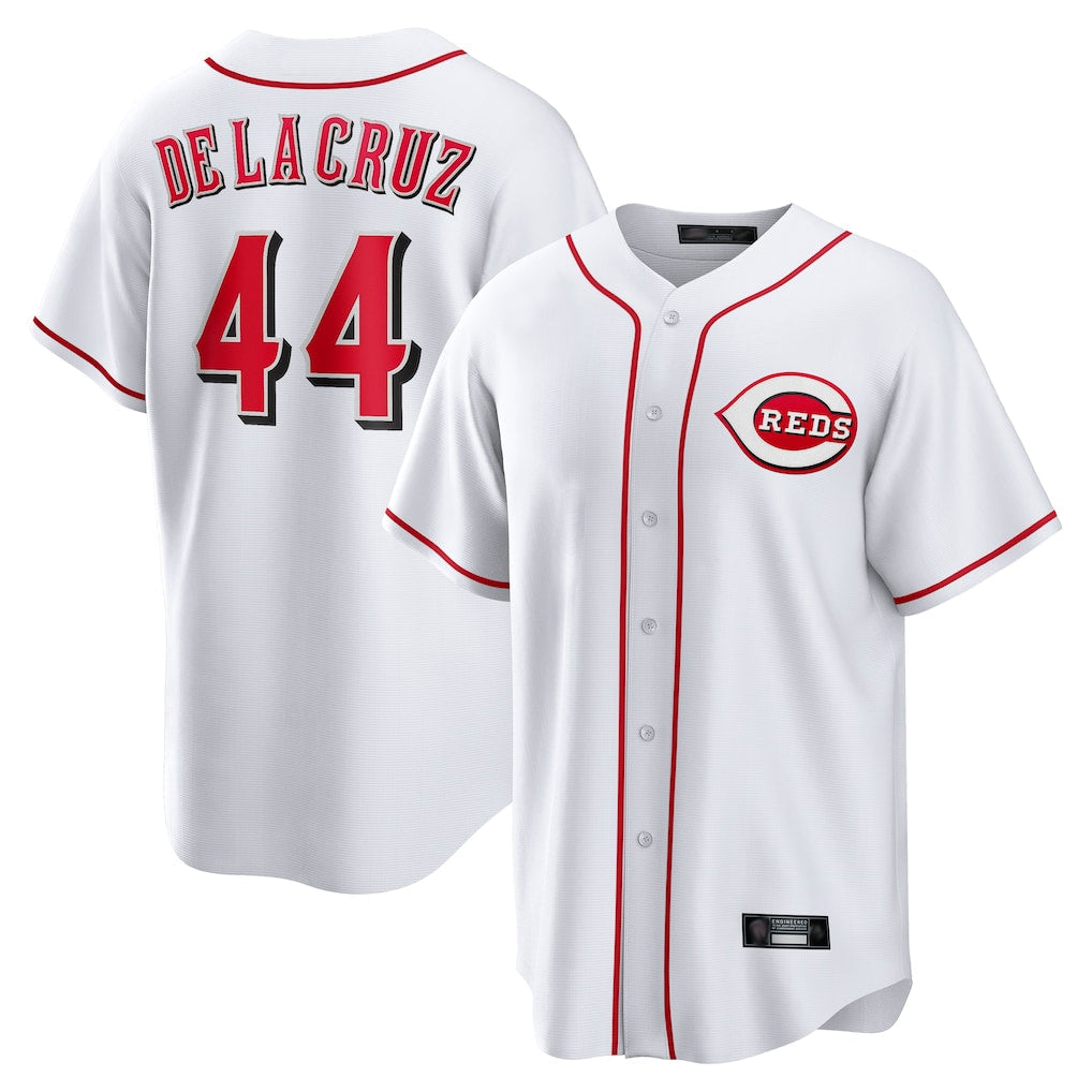 Ldoa C.Reds #44 Elly De La Cruz Player White Game Home Stitched Jerseys