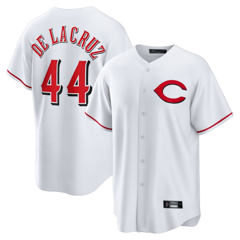 Ldoa C.Reds #44 Elly De La Cruz Player White Home Game Stitched Jerseys