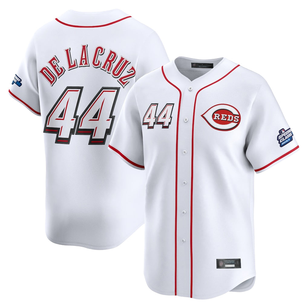 Ldoa C.Reds #44 Elly De La Cruz Player White Speedway Classic Home Limited Stitched Jerseys