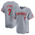 Ldoa C.Reds #7 Spencer Steer Player Gray Home Limited Stitched Jerseys