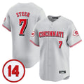Ldoa C.Reds #7 Spencer Steer Player Gray Vapor Premier Limited Home Stitched Jerseys