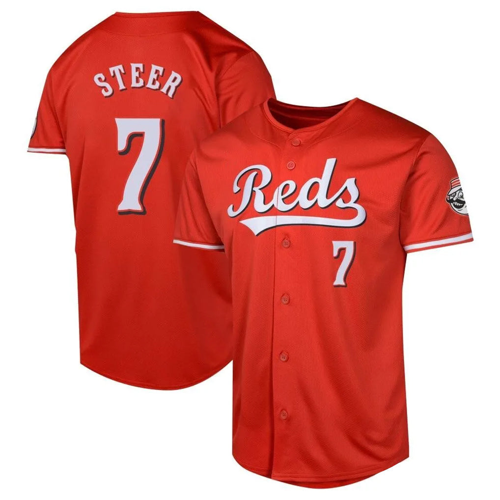 Ldoa C.Reds #7 Spencer Steer Player Red 2026 City Connect Limited Home Stitched Jerseys