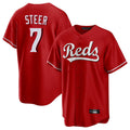 Ldoa C.Reds #7 Spencer Steer Player Red Home Game Stitched Jerseys