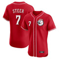 Ldoa C.Reds #7 Spencer Steer Player Red Limited Elite Home Game Stitched Jerseys