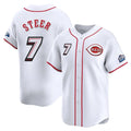 Ldoa C.Reds #7 Spencer Steer Player White Speedway Classic Home Limited Stitched Jerseys