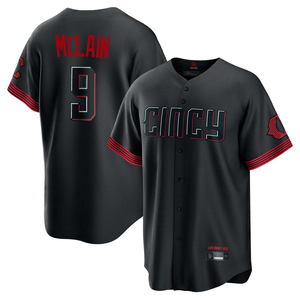 Ldoa C.Reds #9 Matt McLain Player Black City Connect Home Game Stitched Jerseys