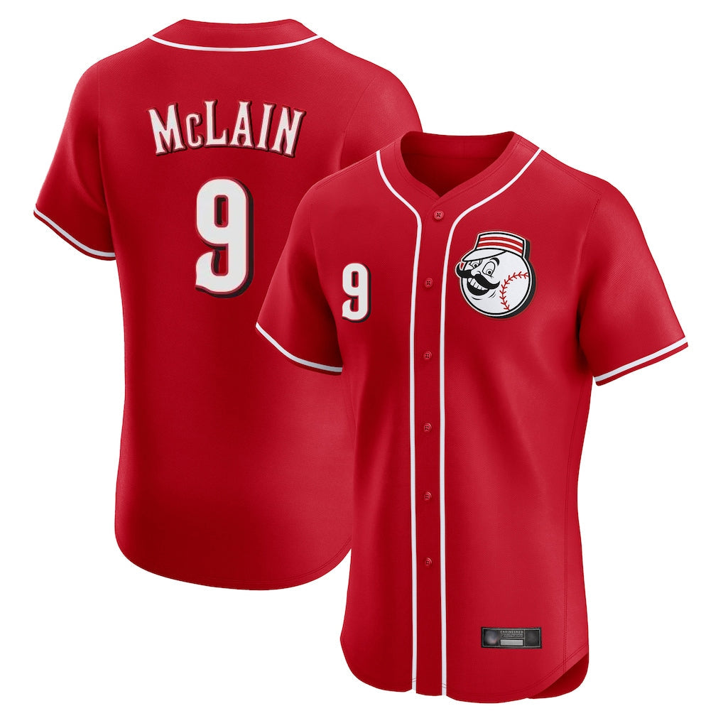 Ldoa C.Reds #9 Matt McLain Player Red Limited Elite Home Game Stitched Jerseys