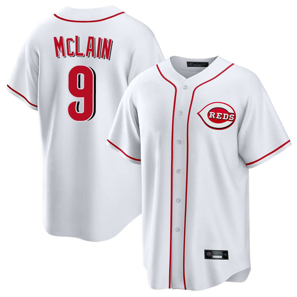 Ldoa C.Reds #9 Matt McLain Player White Game Home Stitched Jerseys