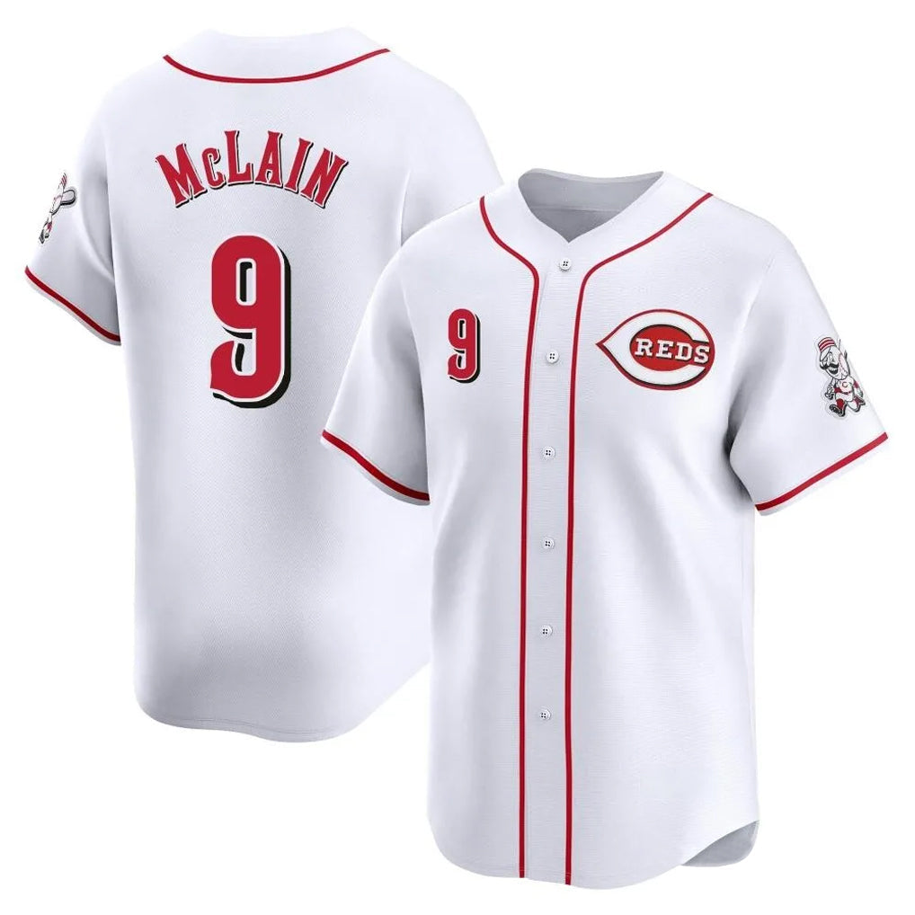 Ldoa C.Reds #9 Matt McLain Player White Home Limited Stitched Jerseys