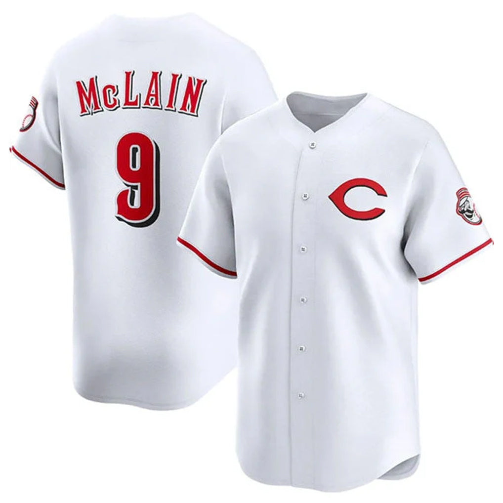 Ldoa C.Reds #9 Matt McLain Player White Limited Home Stitched Jerseys