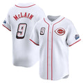 Ldoa C.Reds #9 Matt McLain Player White Speedway Classic Home Limited Stitched Jerseys