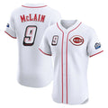 Ldoa C.Reds #9 Matt McLain Player White Speedway Classic Limited Elite Home Stitched Jerseys