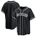 Ldoa C.Rockies Black Fashion Out Home Game Blank Player Stitched Jerseys