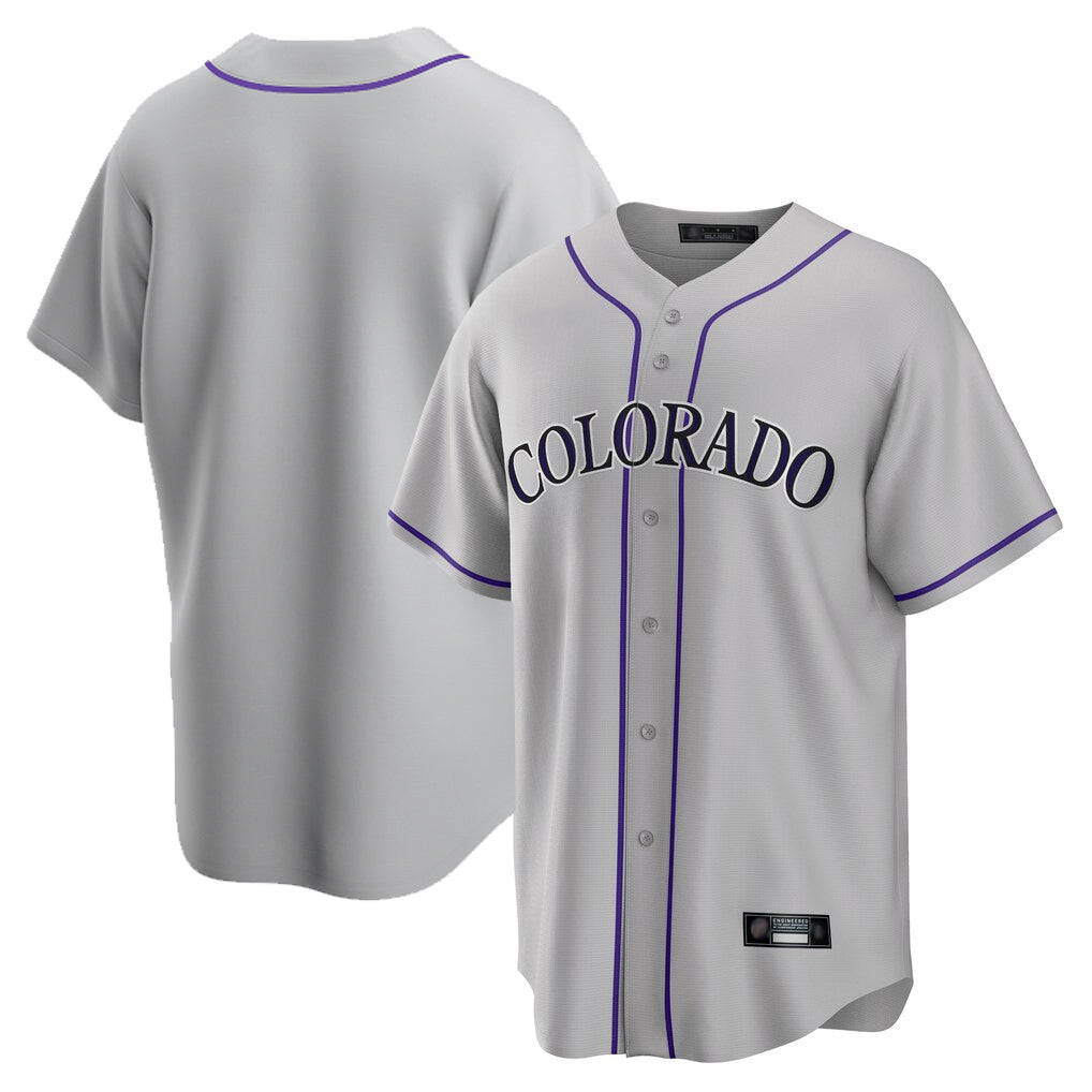 Ldoa C.Rockies Gray Game Home Blank Player Stitched Jerseys